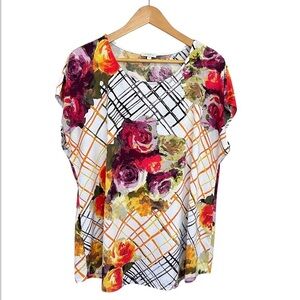 Laura Plus Stretchy Floral Top